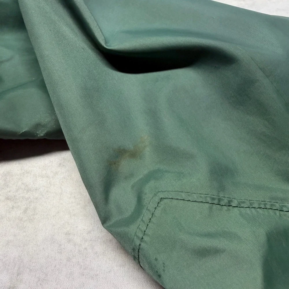 VTG Columbia Hooded Windbreaker Mens Size L Green Mesh Lined Full Zip Jacket